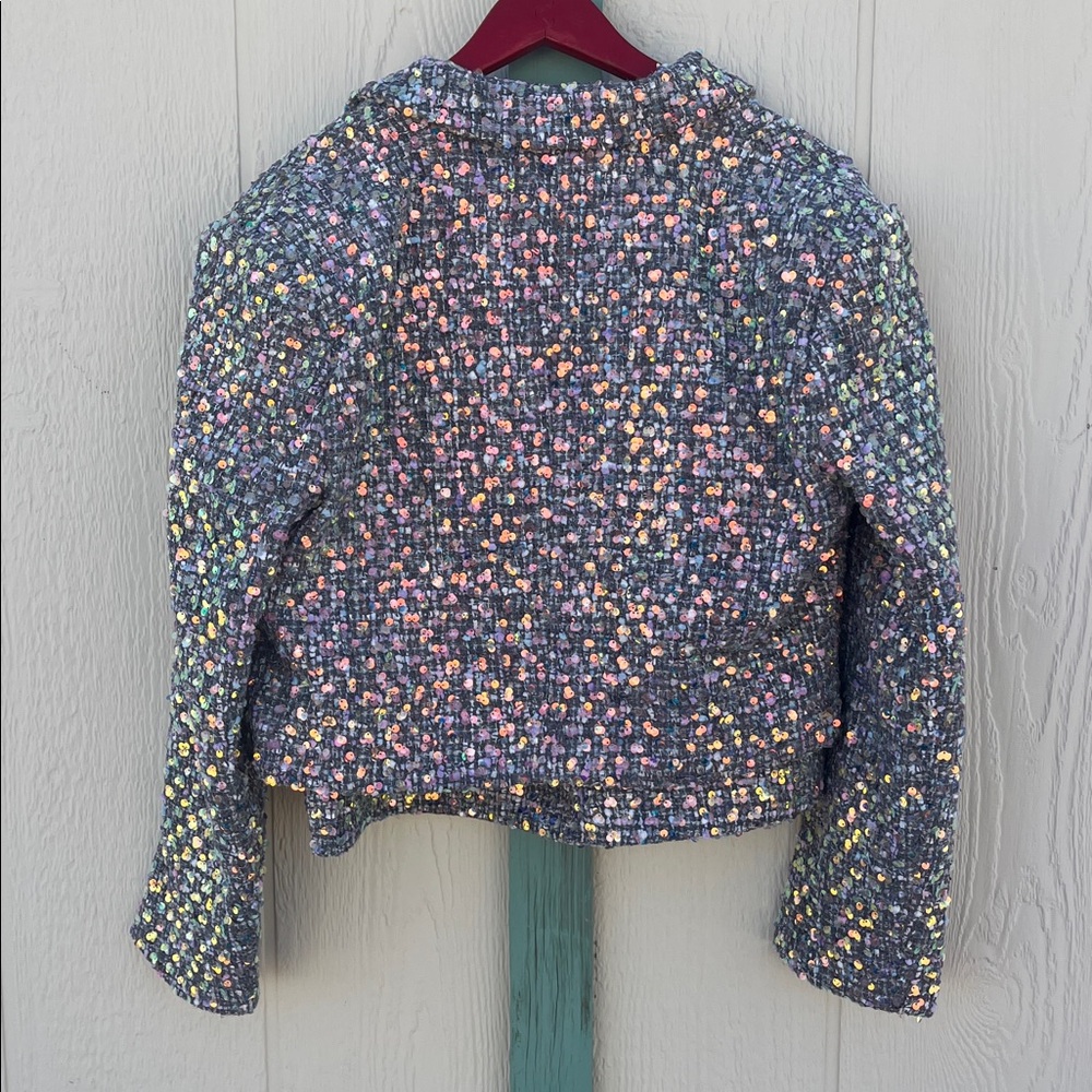 Endless Rose 2 PEICE SET Sequin Tweed Cropped Blazer Jacket & Mini Skirt Set NWT - Picture 10 of 16
